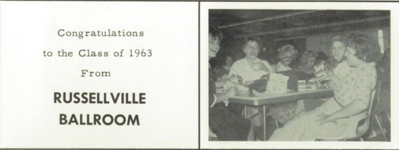 Russellville Ballroom - 1963 Davison High School Yearbook Ad